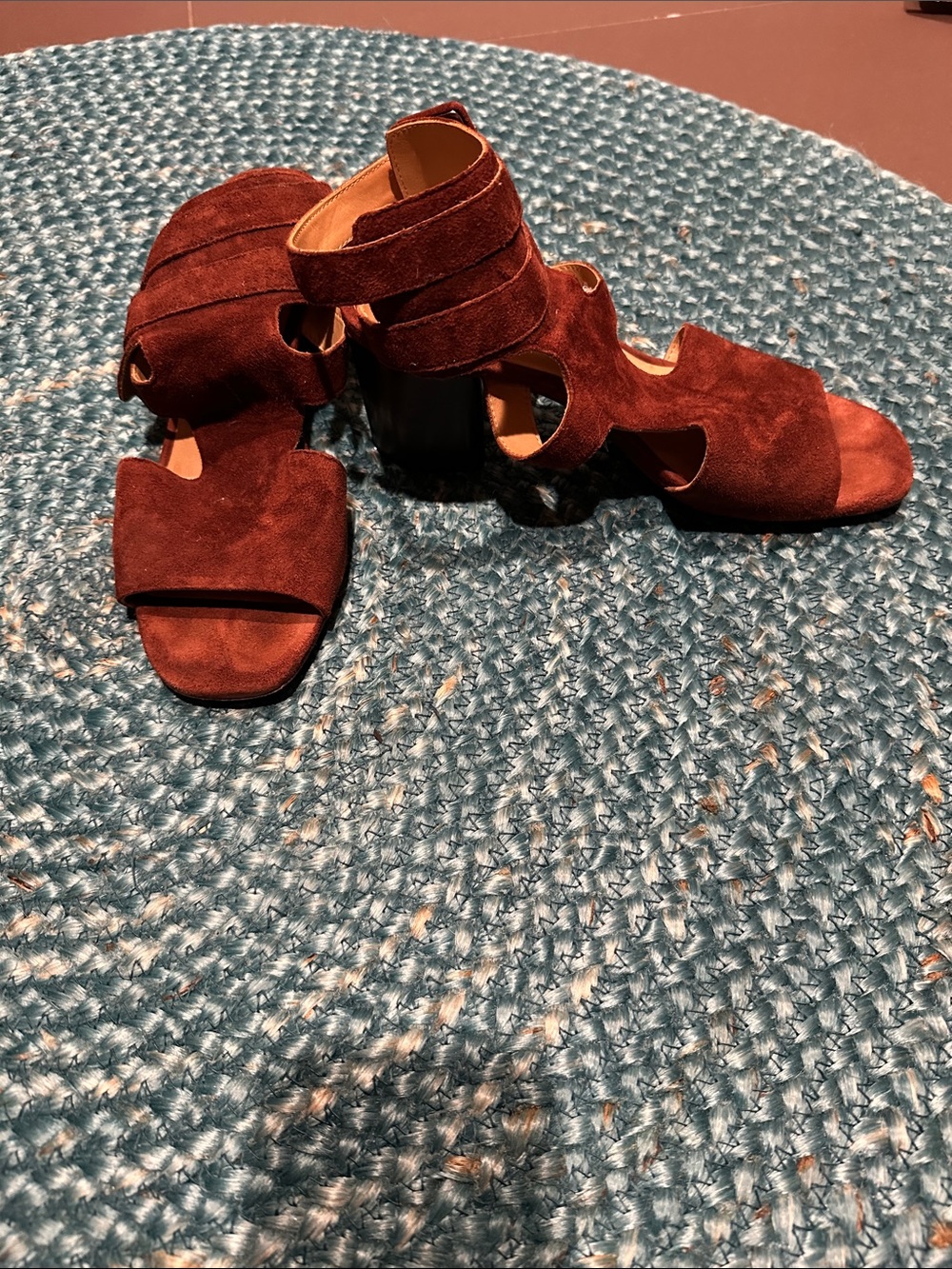 Rag & Bone Suede Cutout Block Heel Sandals - Brown